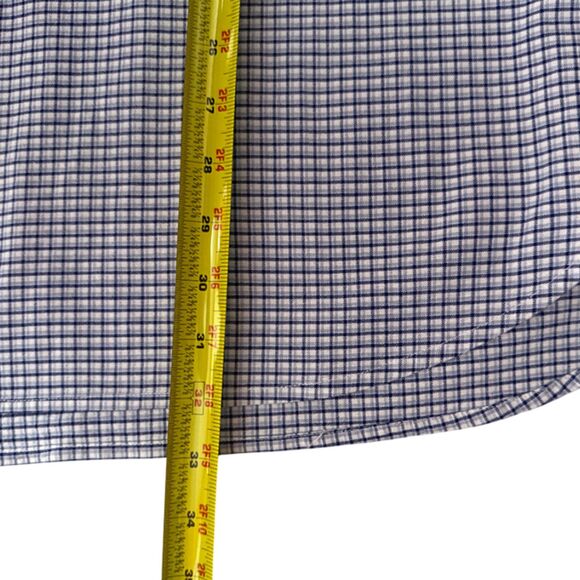 Tommy Hilfiger Blue & White Plaid Short Sleeve Button Down Shirt Size XXL - Picture 12 of 12